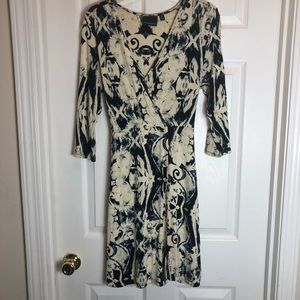 Cynthia Rowley Printed Faux Wrap Dress   Size M